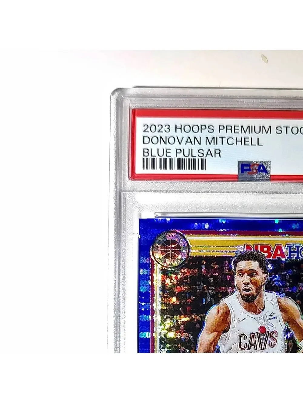 Donovan Mitchell 2023 Panini Hoops Premium #36 04/75 Blue Pulsar PSA 10 Gem Mint
